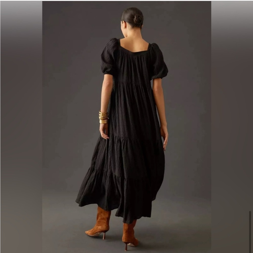 Anthropologie Tiered Puff Sleeve Maxi Dress - NWOT - Picture 3 of 7